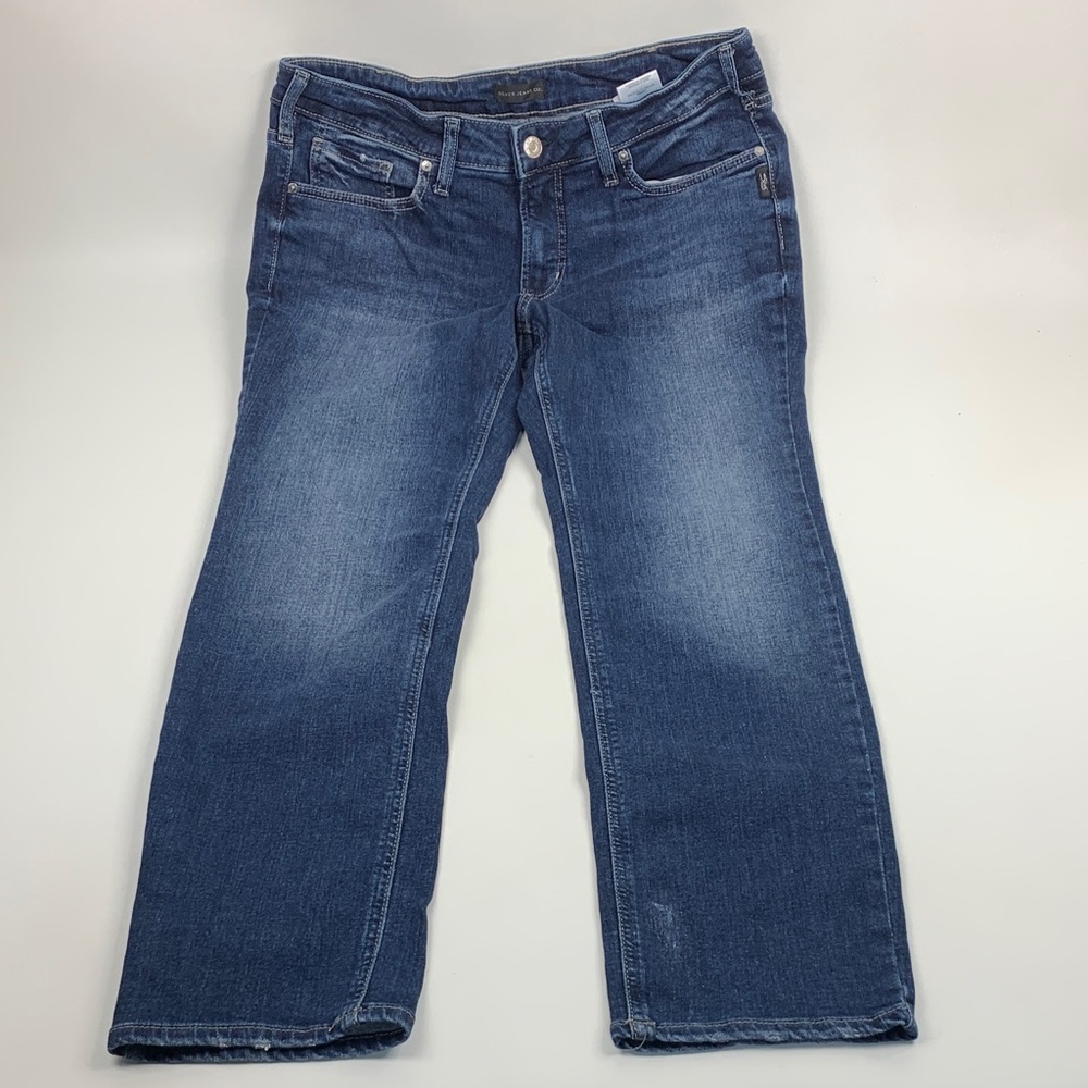 Silver Jeans Suki Straight Leg Dark wash denim Size 34 Stretch
